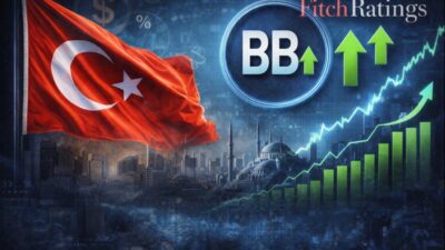 Fitch Ratings, Türkiye’nin kredi notunu “BB-” seviyesinde teyit ederken, görünümünü