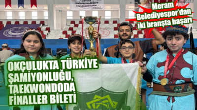 Meram Belediyespor Kulübü iki ayrı branşta ilçeye yine gurur yaşattı.