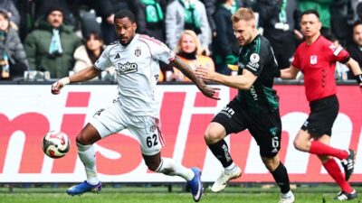 Trendyol Süper Lig’in 24’üncü haftasında Beşiktaş, Kocaelispor’u 52. dakikada Agbadou’nun