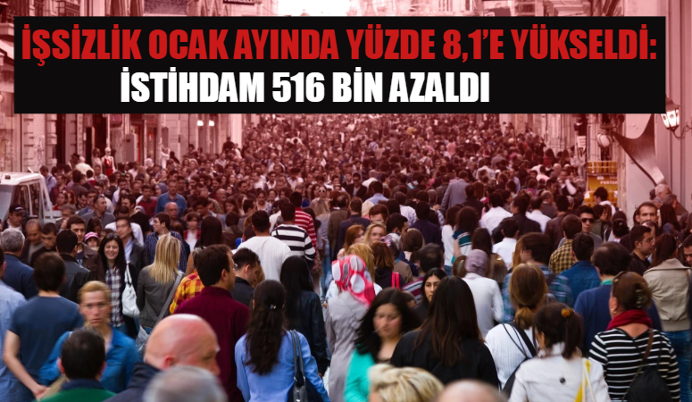 TÜİK’in Ocak 2026 Hanehalkı İşgücü Araştırması’na göre mevsim etkisinden arındırılmış