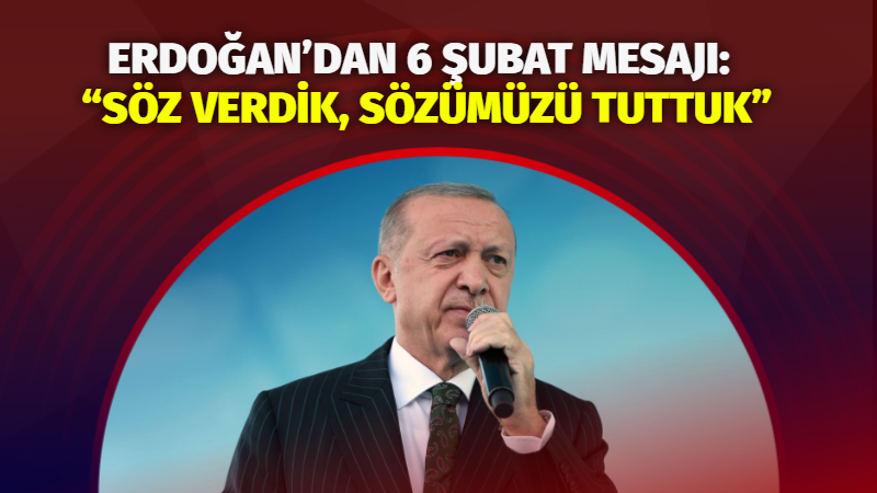 Cumhurbaşkanı Recep Tayyip Erdoğan, 6 Şubat 2023’te Kahramanmaraş merkezli depremlerin