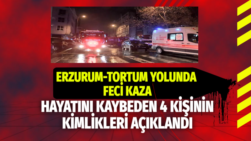 Erzurum’u Tortum ilçesine bağlayan kara yolunda, otomobilin Gürcistan plakalı tırla