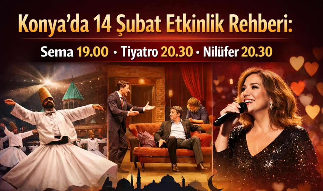 Konya’da 14 Şubat 2026 Cumartesi akşamı için öne çıkan programda
