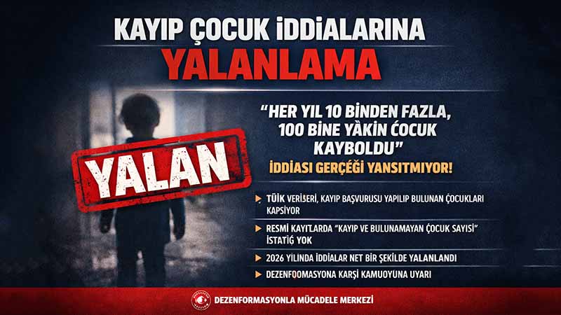 ANKARA – Cumhurbaşkanlığı İletişim Başkanlığı bünyesindeki Dezenformasyonla Mücadele Merkezi (DMM),