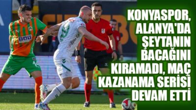 Trendyol Süper Lig’de oynanan karşılaşmada Alanyaspor, Konyaspor’u 2-1 yenerek sahadan