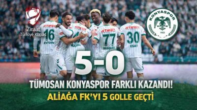 Konyaspor, Türkiye Kupası’nda Aliağa FK karşısında etkili oyununu skora yansıttı;