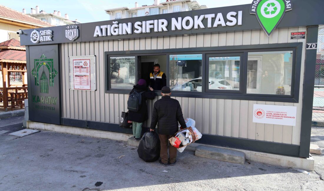 Karatay Belediyesi’nin başarıyla sürdürdüğü “Atığın Sıfır Noktası” projesinde vatandaşlar atıklarını