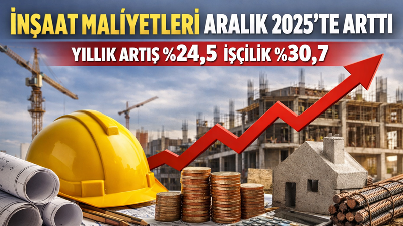 Türkiye İstatistik Kurumu (TÜİK) verilerine göre İnşaat Maliyet Endeksi, Aralık