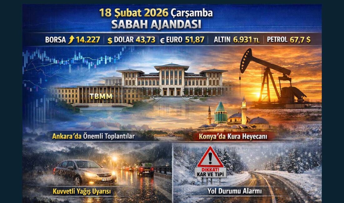 Türkiye 18 Şubat 2026 Çarşamba gününe; piyasalarda temkinli açılış, Ankara’da