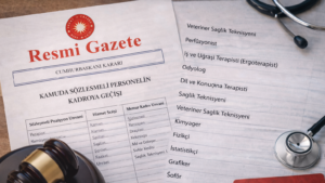 Kamuda sözleşmeli pozisyonlarda çalışan ve aynı unvanlı memur kadrosu bulunmayan
