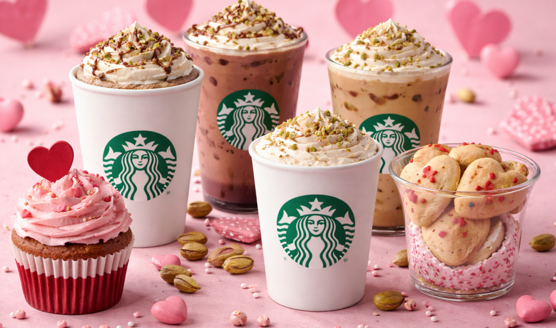 Starbucks, 14 Şubat Sevgililer Günü’ne özel yeni içecek ve tatlılarını
