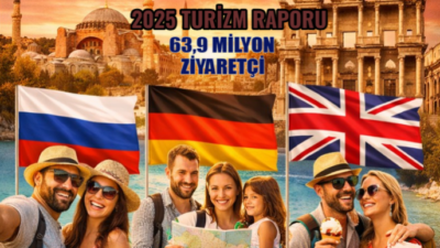 2025’te Türkiye’yi ziyaret eden toplam kişi sayısı 63 milyon 941