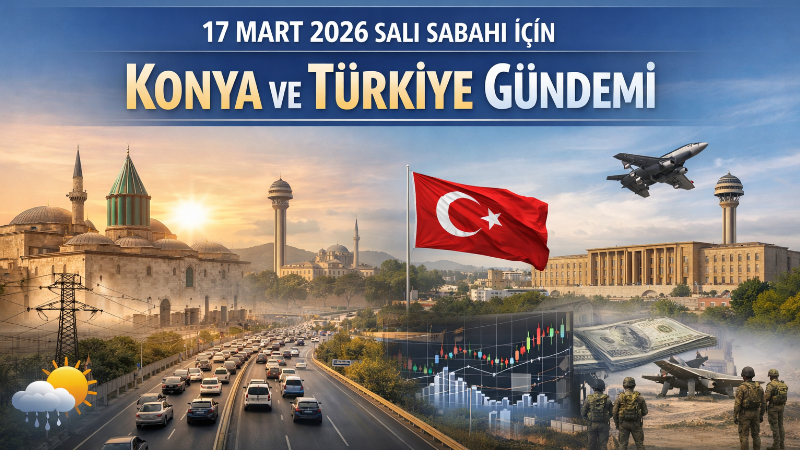17 Mart 2026 Salı sabahı itibarıyla Konya, Türkiye ve dünya