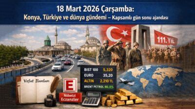 Konya’da 18 Mart, hem yerel hizmetler hem anma programları hem