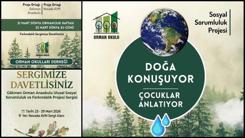 Gökmen Anaokulu ile Orman Okulları Derneği iş birliğinde hazırlanan sosyal
