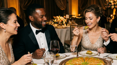 Oscar ödül töreninin ardından düzenlenen Governors Ball davetinin menüsünde Antep