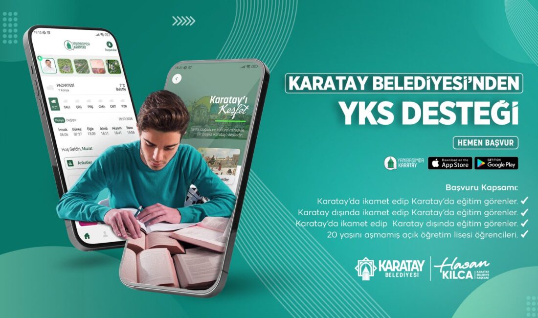 Karatay Belediyesi, YKS’ye başvuran öğrencilerin sınav kayıt ücretlerini karşılayacak.