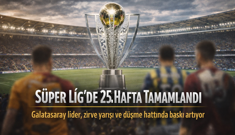 Süper Lig’de 25 haftalık bölüm geride kalırken Galatasaray 61 puanla