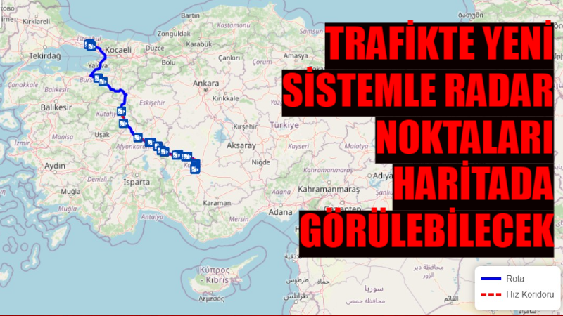 İçişleri Bakanlığı’nın devreye aldığı yeni dijital uygulamayla sürücüler, şehirler arası