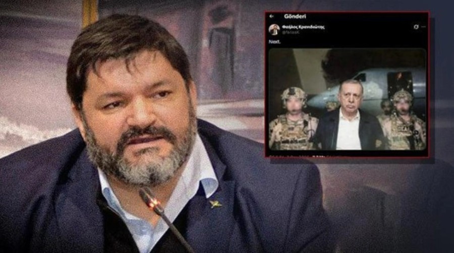 Yunanistan merkezli bir sosyal medya hesabının, SOLOTÜRK’ün paylaşımındaki KKTC bayrağı