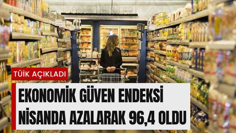 Ekonomik güven endeksi, nisanda aylık bazda yüzde 1,5 azalışla 96,4