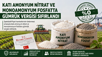 Spekülatif fiyat hareketlerinin önlenmesi amacıyla katı amonyum nitrat ve monoamonyum