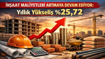 TÜİK verilerine göre inşaat maliyetleri Şubat ayında yıllık %25,72 artış