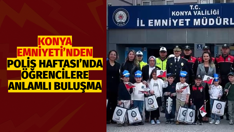 Polis Haftası etkinlikleri kapsamında öğrenciler, İl Emniyet Müdürü Maksut Yüksek’i