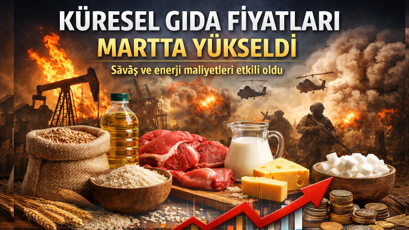 FAO’nun mart ayı verilerine göre küresel gıda fiyatları artışını sürdürdü.