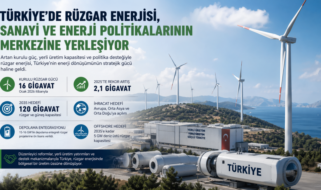 Türkiye’de rüzgar enerjisi sektörü, artan kurulu güç, yerli üretim kapasitesi