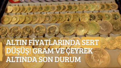 Altın fiyatları haftanın son işlem gününde sert geriledi. Güçlenen dolar,