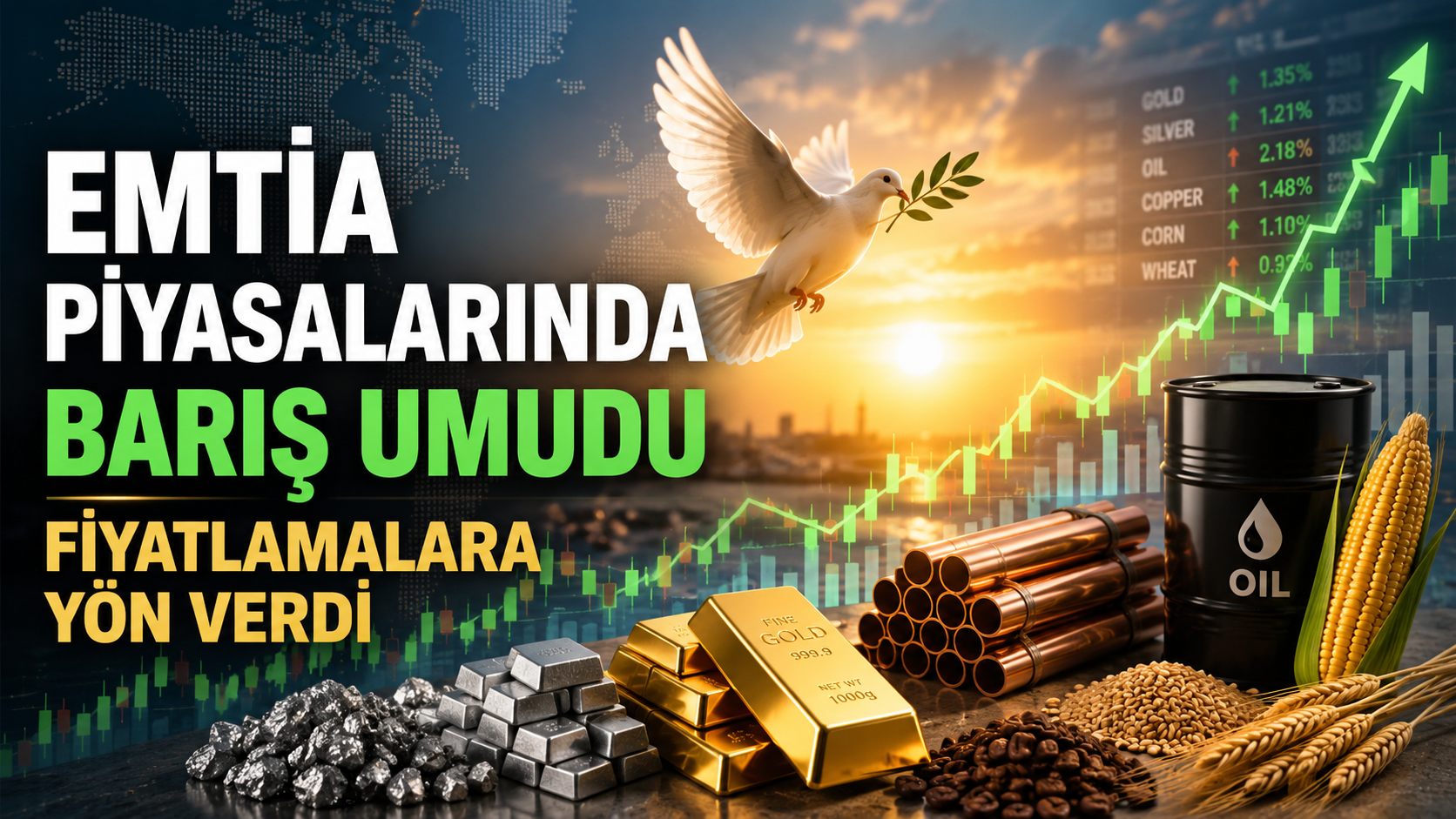 Emtia piyasalarında geçen hafta Orta Doğu’da barış beklentileri, ABD istihdam