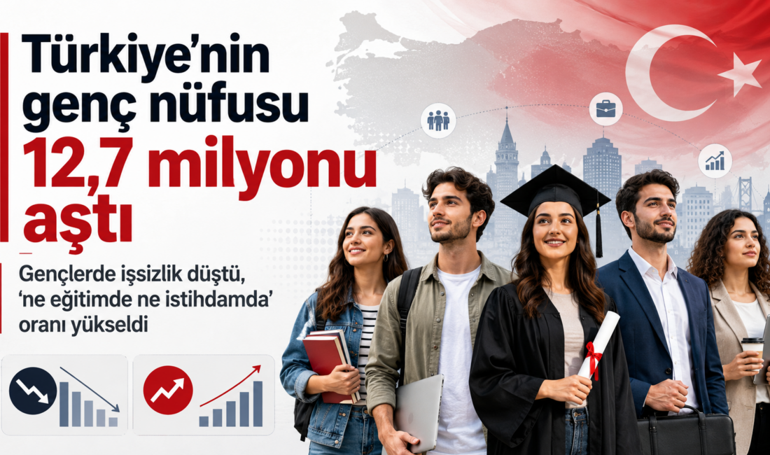 TÜİK’in “İstatistiklerle Gençlik, 2025” bültenine göre Türkiye’de genç nüfus 12