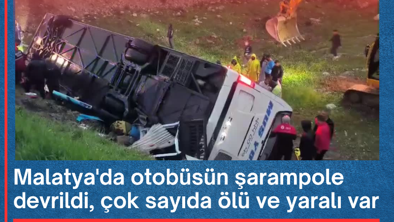 Malatya’nın Doğanşehir ilçesinde yolcu otobüsünün şarampole devrilmesi sonucu 4 kişi