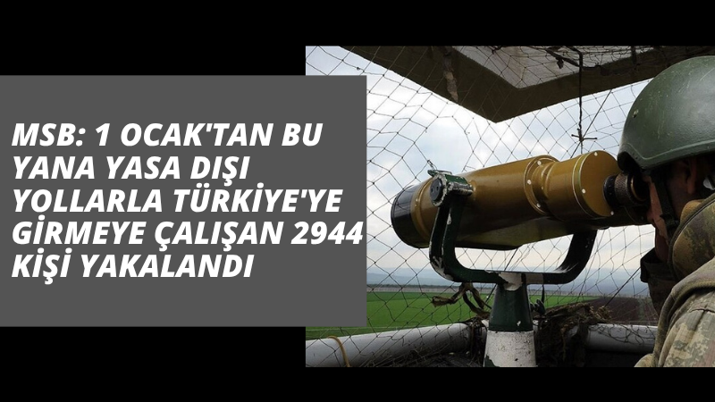 Milli Savunma Bakanlığı (MSB), 1 Ocak'tan bugüne kadar hudutlardan yasa
