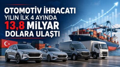 Otomotiv Sanayii Derneği verilerine göre, ocak-nisan döneminde otomotiv ihracatı adet