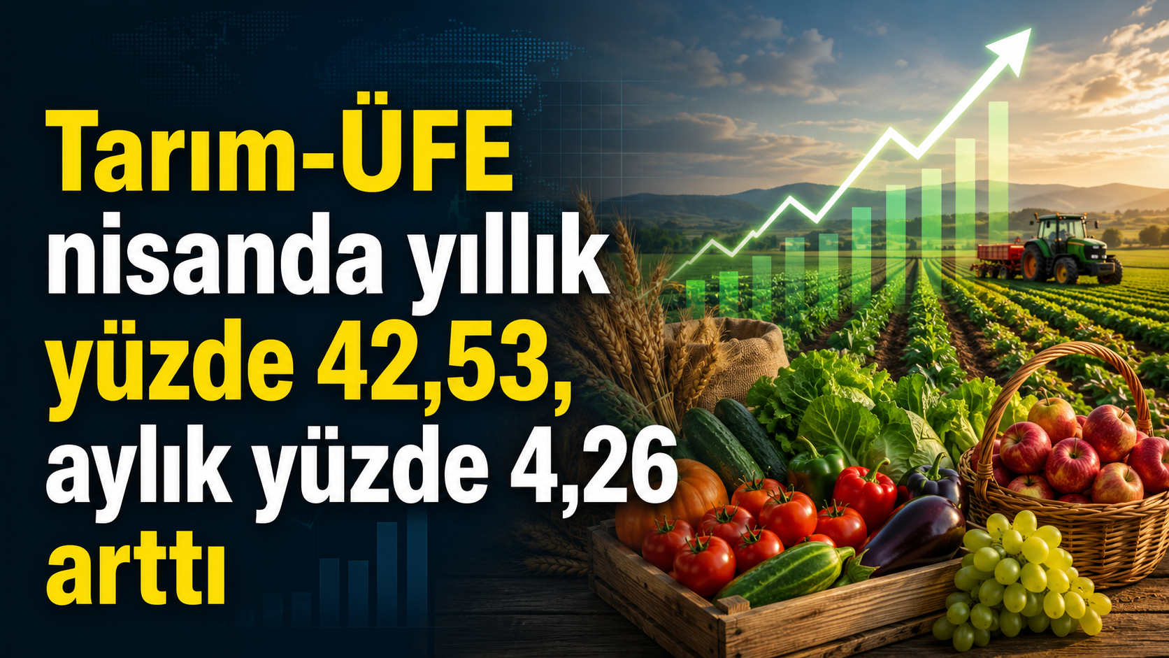 TÜİK verilerine göre Tarım-ÜFE, Nisan 2026’da aylık yüzde 4,26, yıllık