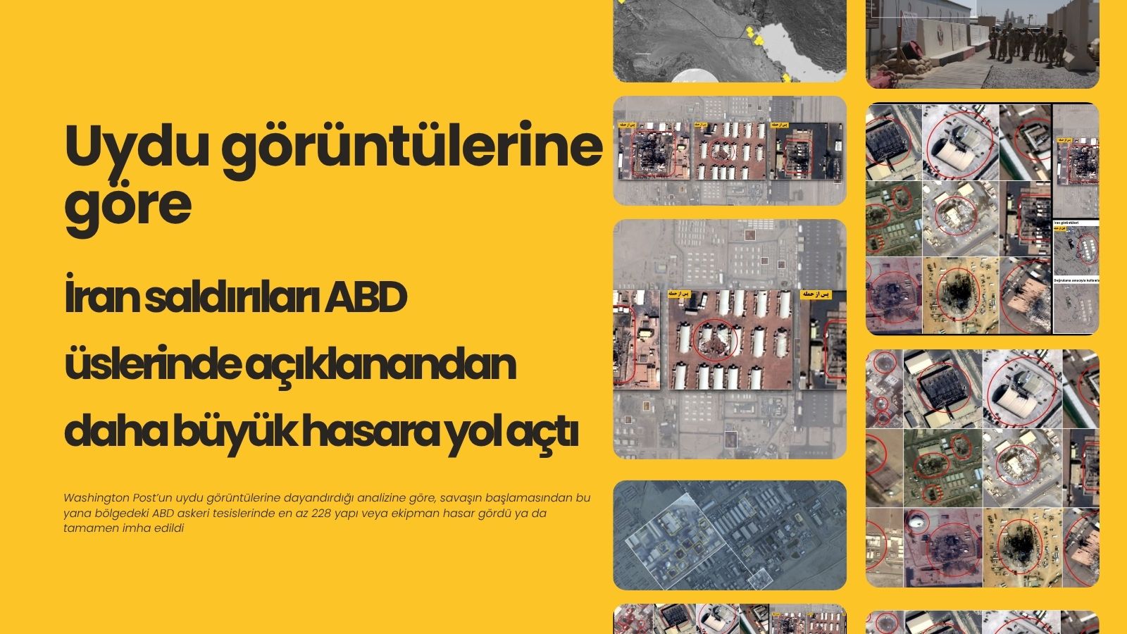 Washington Post’un uydu görüntüleri analizine göre İran’ın Orta Doğu’daki ABD