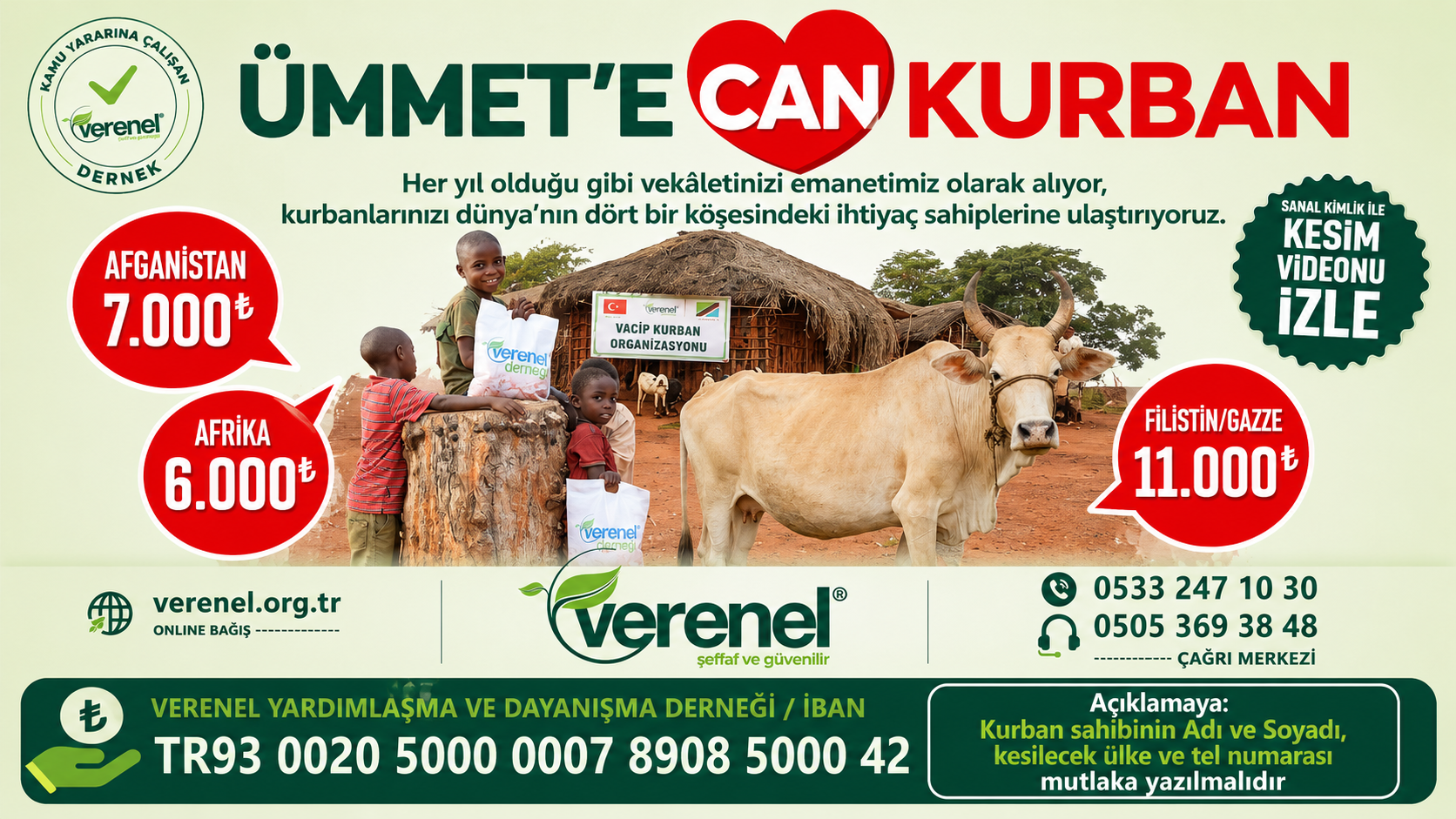Safa Vakfı ve Verenel Derneği, Kurban Bayramı öncesi yürüttüğü organizasyon