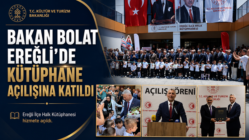 Ticaret Bakanı Ömer Bolat, Konya’nın Ereğli ilçesinde hizmete açılan Ereğli