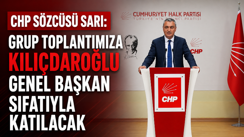 CHP Sözcüsü Müslim Sarı, MYK toplantısının ardından yaptığı açıklamada, salı