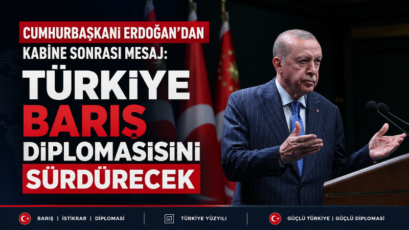Cumhurbaşkanı Recep Tayyip Erdoğan, Cumhurbaşkanlığı Kabinesi Toplantısı’nın ardından yaptığı açıklamada