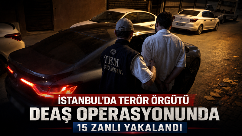 İstanbul'da, terör örgütü DEAŞ'a yönelik operasyonda 15 şüpheli gözaltına alındı.