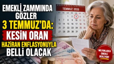 Milyonlarca emekli temmuz ayında yapılacak maaş artışı için 3 Temmuz’da