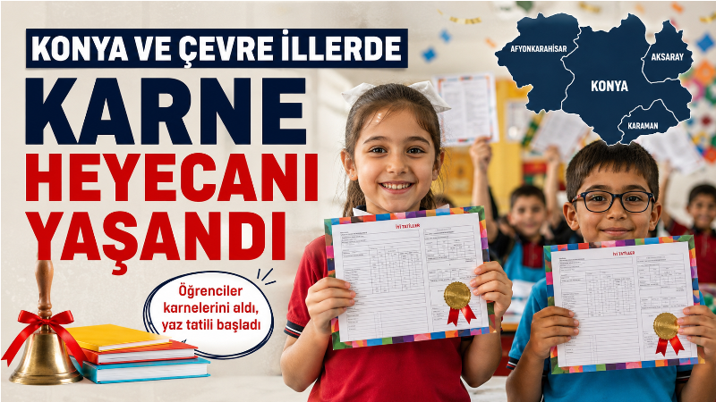 Konya, Karaman, Aksaray ve Afyonkarahisar’da 2025-2026 eğitim öğretim yılının sona