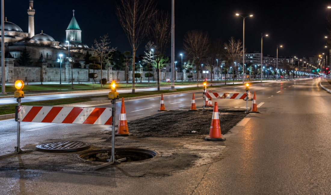 Konya’da Hatıp Caddesi ile Yeni İstanbul Caddesi’nde yapılacak altyapı, bakım