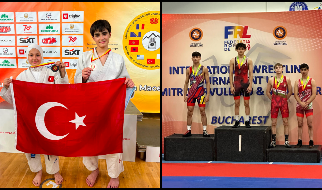 Konya Büyükşehir Belediyesporlu sporcular, uluslararası organizasyonlarda judo, güreş ve bisiklet