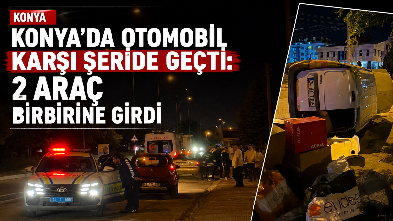 Konya’nın Selçuklu ilçesi Yazır Mahallesi’nde meydana gelen trafik kazasında, kontrolden