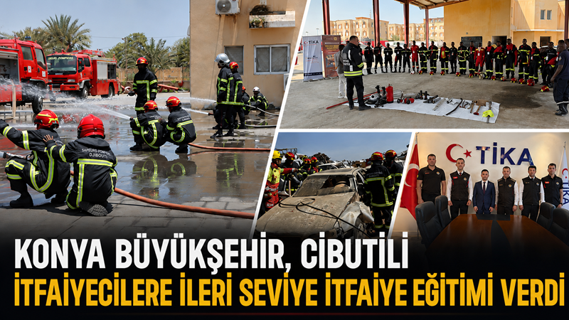 Konya Büyükşehir Belediyesi, TİKA koordinasyonunda Cibuti’de itfaiye teşkilatı personeline yönelik