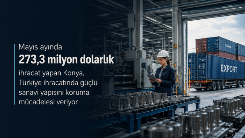 Konya, 2026 yılının ocak-mayıs döneminde 1 milyar 389 milyon dolarlık
